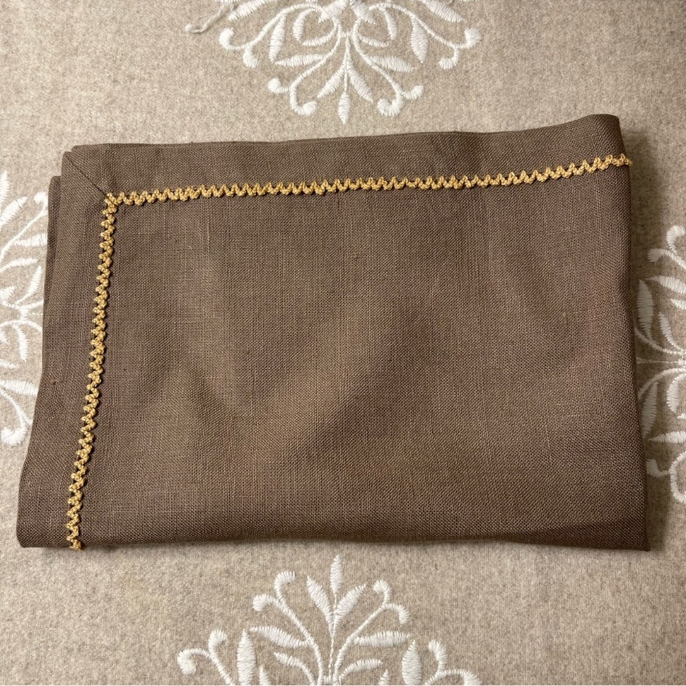 Set of 12  Linen Cocktail Napkins 21”x 21” Set of 12 Linen Placemats 19.5”x13.5” - Picture 9 of 14